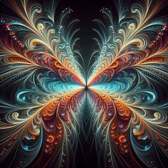 Poster - Fractal Butterfly A delicate wing like pattern symbolizing trans