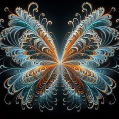 Poster - Fractal Butterfly A delicate wing like pattern symbolizing trans