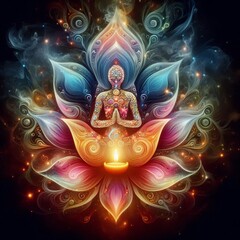 Poster - fragrance of the soul illustrating the abstract concept of spiri