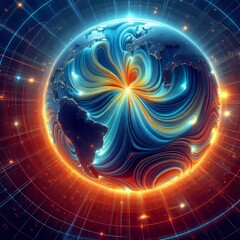 Poster - Geomagnetic Visualization A visual representation of geomagnetic