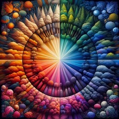 Poster - gradient of colors a gradient of colors representing the gradual