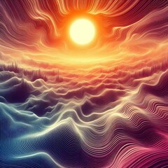 Poster - Heat Haze Distorted air radiating from a hot object creating a w