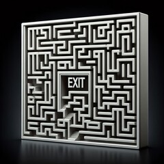 Poster - Maze with Exit A maze with a visible exit represents the search