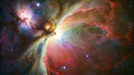 Poster - Nebula exploration and galaxy discovery a stunning cosmic view from the milky way space digital art celestial universe
