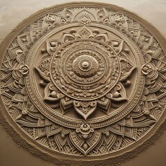 Aufkleber - sand mandala patterns forming temporarily
