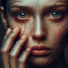 Poster - Subject A single tear Details sadness emotion humanity Mood Empa