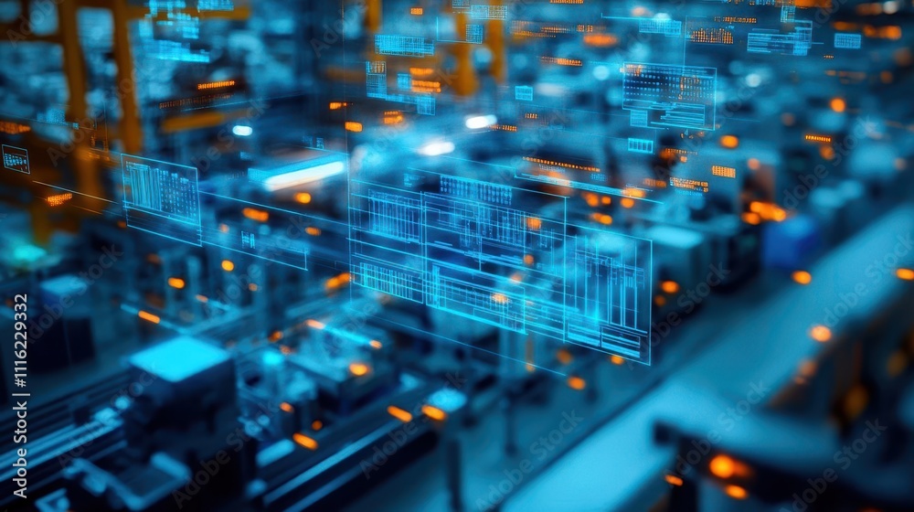 Smart factories managing intricate supply chain pathways seamlessly ...
