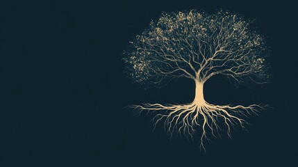 Poster - A symbolic depiction of a tree with its branches forming a sustainable fashion