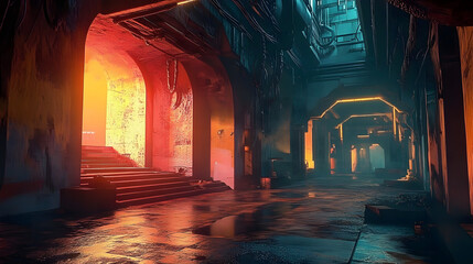Wall Mural - science fiction environment, 