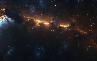 Wall Mural - star clusters, deep space nebulae. beautiful space landscape. science fiction.