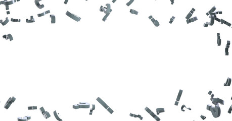 Aufkleber - question marks, original 3d rendering