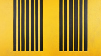 Poster - Yellow backdrop with sleek black striped borders, ideal for creative sale banners or promotional content
