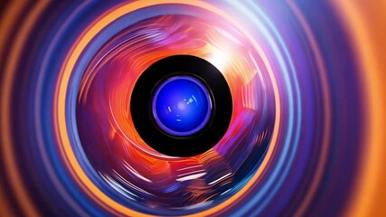 Fototapete - Abstract swirling vortex of vibrant color 