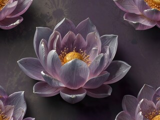 Wall Mural - purple water lily