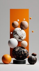 Poster - Sleek and modern roll up banner design featuring minimalist graphics bold typography and a streamlined product display against a monochromatic studio backdrop