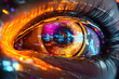 © Daniel - Futuristic cyber eye with digital enhancements Generative AI image