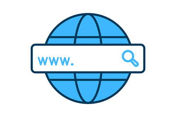 Aufkleber - web search icon. icon related to search. suitable for web site, app, user interfaces, printable etc.