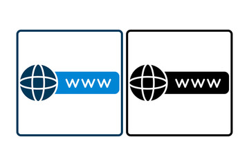 Aufkleber - web search icon. icon related to search. suitable for web site, app, user interfaces. solid icon sty