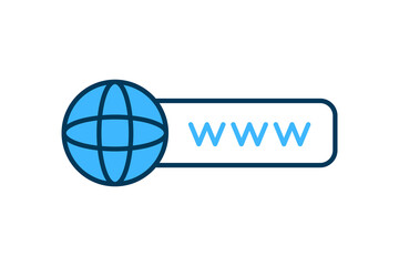 Aufkleber - web search icon. icon related to search. suitable for web site, app, user interfaces. flat line icon