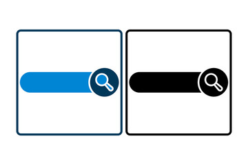 Poster - Search Bar icon. icon related to Search. suitable for web site, app, user interfaces, printable etc. solid icon style. simple vector design editable