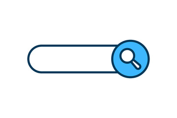 Poster - Search Bar icon. icon related to Search. suitable for web site, app, user interfaces, printable etc. flat line icon style. simple vector design editable
