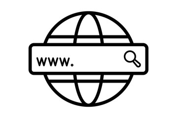 Poster - Web Search icon. icon related to Search. suitable for web site, app, user interfaces, printable etc. line icon style. simple vector design editable