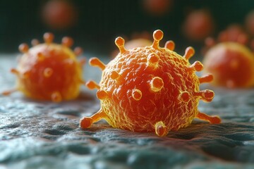3d rendering concept of an innovative oncology treatment designed to target cancer cells, presented 