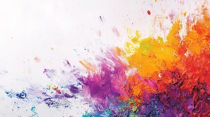 Poster - Vibrant Rainbow Paint Explosion for Colorful Holi Celebration