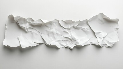 Aufkleber - Crumpled white paper lays flat against a smooth surface, showcasing wrinkles and shadows created by gentle light, evoking feelings of simplicity and artistic inspiration