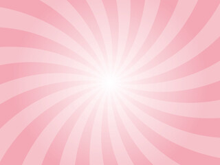 Abstract background with rays retro starburst rays. baby pink sunburst background vector illustration pattern beam rays. Spiral radial striped backdrop. Vector illustration.