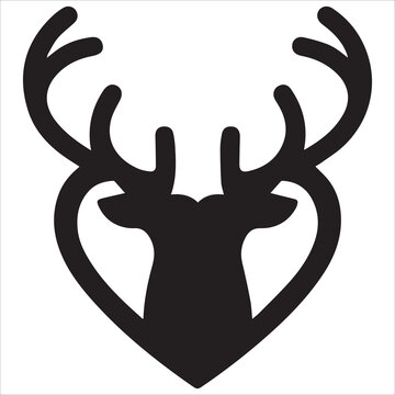 Heart with Antlers vector