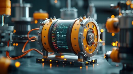 Poster - Precise seismic readings from a state of the art seismograph instrument displaying the intricate mechanical components high tech sensors
