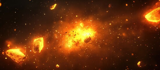 Poster - Explosive display of vibrant fireworks illuminating the night sky creating a festive atmosphere with bright colors and dynamic movement.