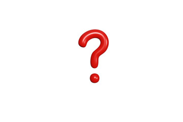 Wall Mural - red question mark, PNG