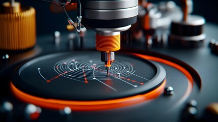 Poster - Detailed Seismograph Device Measuring and Recording the Nuanced and Oscillations of the Earth s Crust