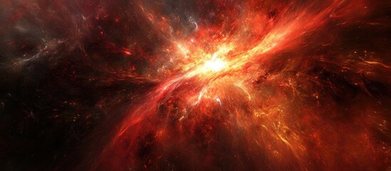Poster - Cosmic explosion of color and light depicting a vibrant celebration symbolizing New Year festivities and joyful new beginnings