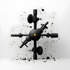 Poster - Minimalist seismograph design showcasing the elegant geometry and clean lines of earthquake data precise technical schematics with muted color palettes