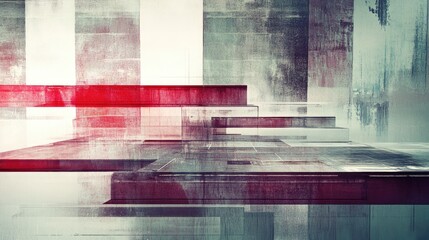 Poster - Abstract financial data visualization with layered geometric patterns and textured background hinting at forex trading analysis.
