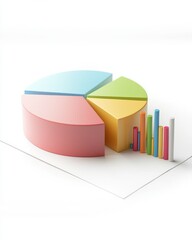 Poster - Data visualization analysis of business performance office setting infographic chart professional environment aerial view insights