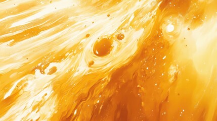 Fototapete - Abstract orange and white flame pattern with swirling textures and luminous highlights creating a dynamic fiery atmosphere