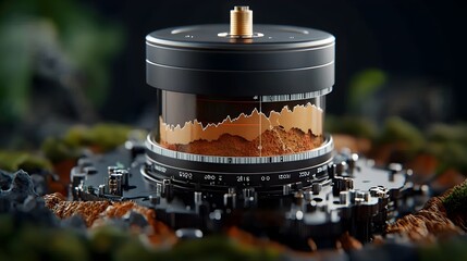 Poster - Advanced seismographic instrument monitoring and analyzing the real time dynamics of an active fault line visualizing geologic layers and tectonic movement earthquake precursors and tremor patterns