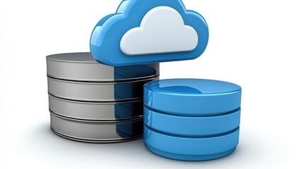Poster - Cloud storage technology database management for data transfer and exchange in online marketing and financial applications.
