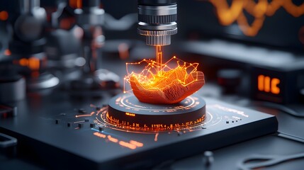 Poster - Seismograph device visualizing the intricate interactions between geological structures and abstract data flows showcasing a dynamic cinematic