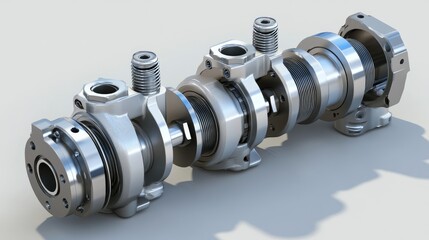 Poster - Motorcycle engine cylinder block assembly showing detailed mechanical components for repair and maintenance purposes