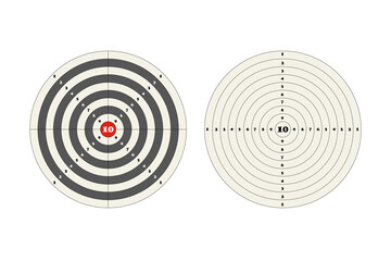 Aufkleber - Targets isolated on white. vector illustrationset
