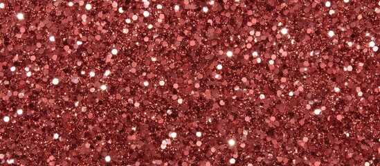 Poster - Red glitter background with defocused bokeh highlights creating a shimmering and festive atmosphere for creative projects and celebrations.
