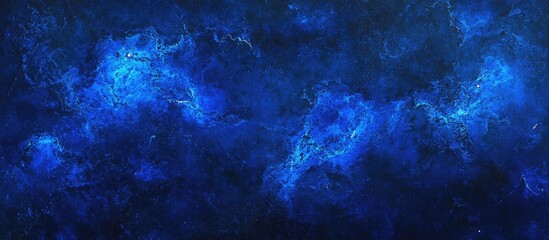 Leinwandbilder - Deep blue abstract background with luminous patterns ideal for banners, social media posts, and artistic posters.
