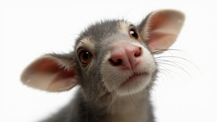 Canvas Print - A close up of a rat looking up at the camera