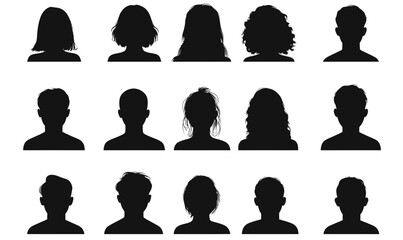 Poster - Diverse People Avatar Silhouettes Collection for Design Projects