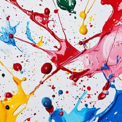Poster - set of silhouette paint drops and splashes. Blotter spots, liquid paint drip drop splash and ink splatter.